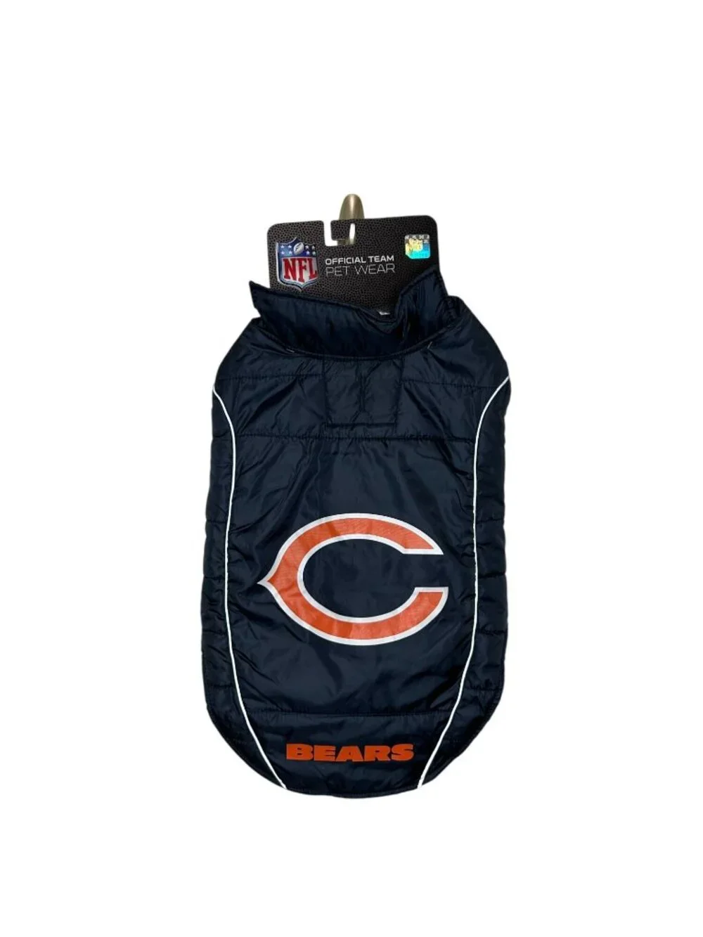 NWT. Chicago Bears NFL Official Team Pet Puffer Vest Size Large/40 lbs MSRP $35